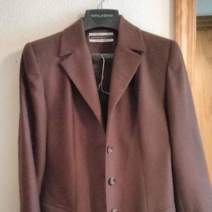 Amanda Smith pure wool pants suit, Brown